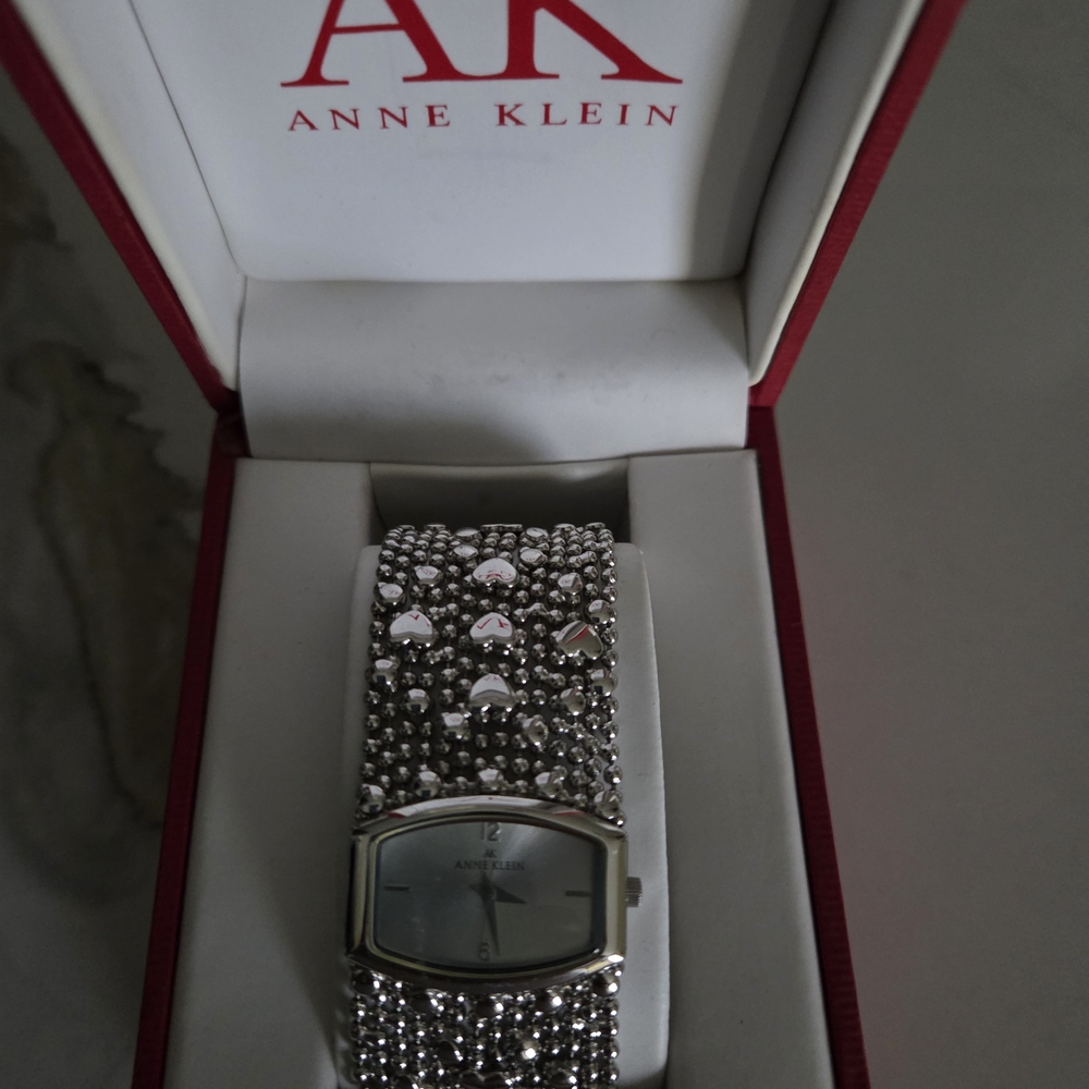 Anne Klein Silver Women's Watch with Crystal Accents